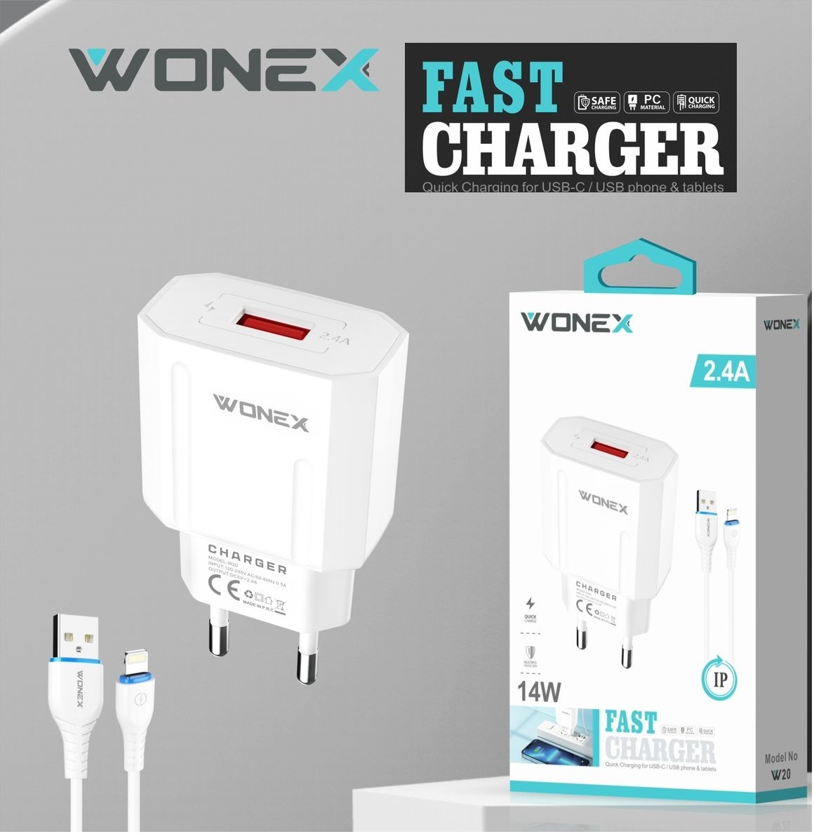 Wonex İphone 2.4A Şarj Aleti