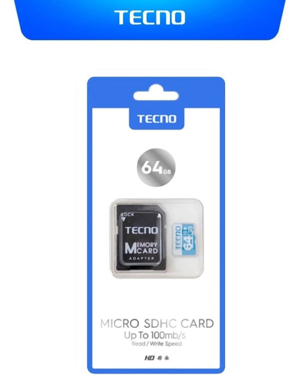 Tecno Memory Card 64GB 100 MB/S Hafıza kartı