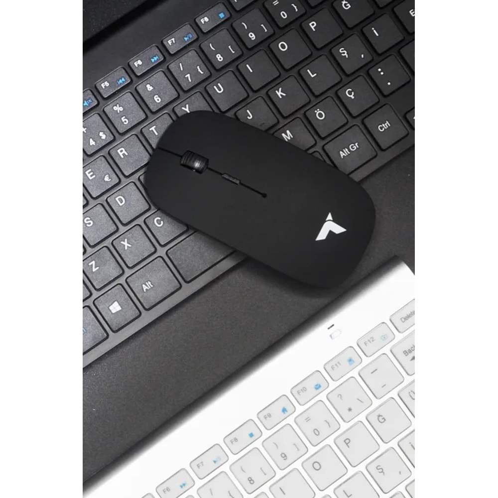 Torima Mini Kablosuz Q Klavye Ve Mouse Beyaz & Siyah Set