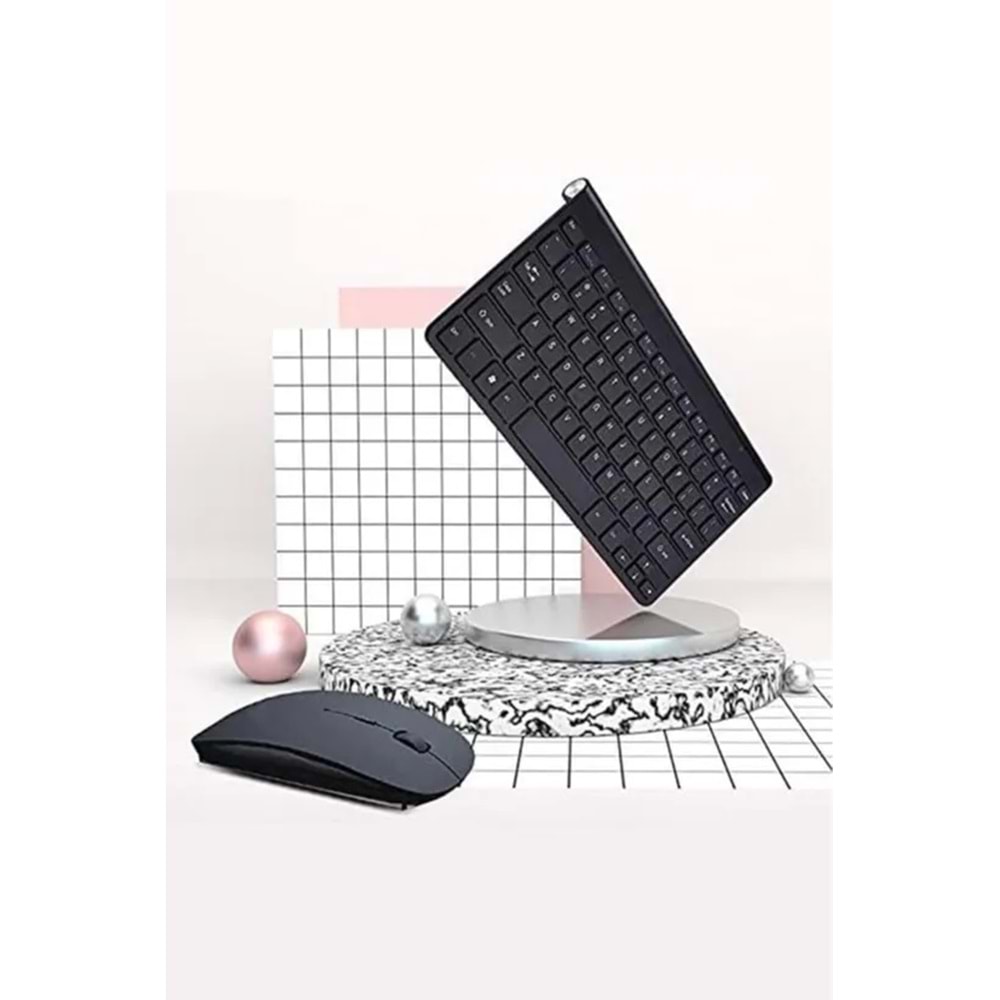 Torima Mini Kablosuz Q Klavye Ve Mouse Beyaz & Siyah Set