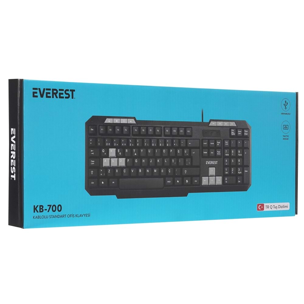 Everest Siyah Usb Q Multimedia Klavye