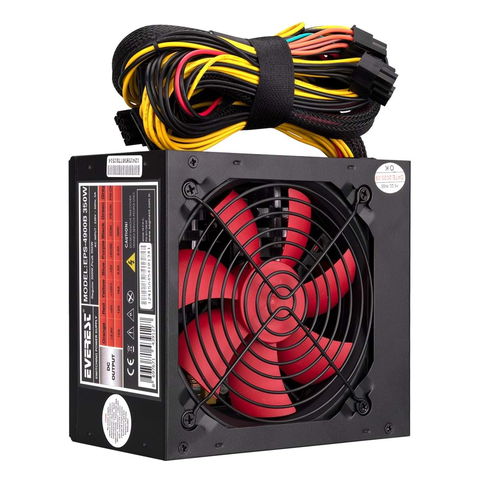 Everest 350W 2*IDE 4* SATA 4+4P CPU 12cm Fan ATX Power Supply