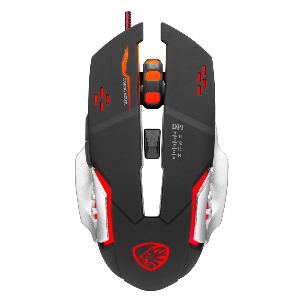 Hytech 3600DPı 6 Button RGb Legend Siyah Gaming Oyuncu Mouse (1,5mt Örgülü Kablo)