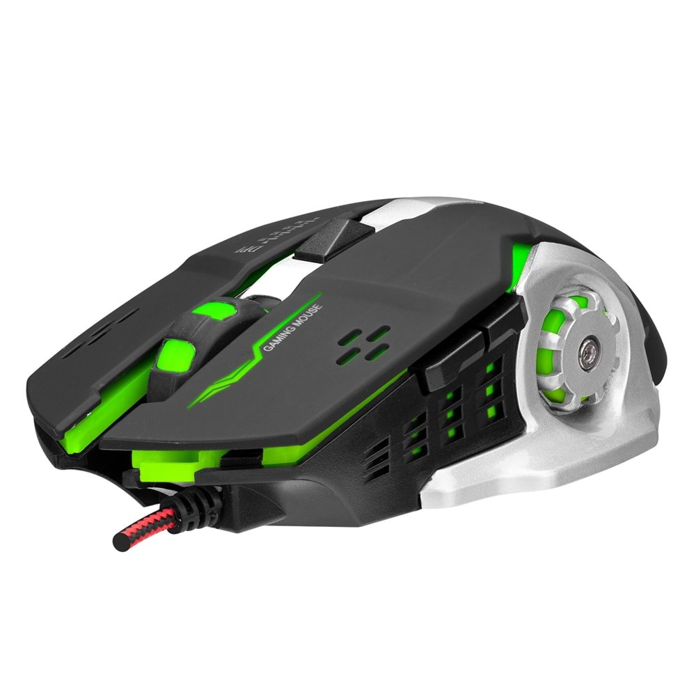 Hytech 3600DPı 6 Button RGb Legend Siyah Gaming Oyuncu Mouse (1,5mt Örgülü Kablo)