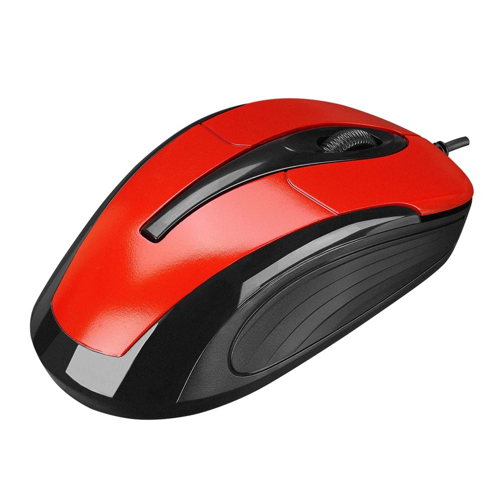 Everest Usb Kablolu Siyah/Kırmızı Mouse