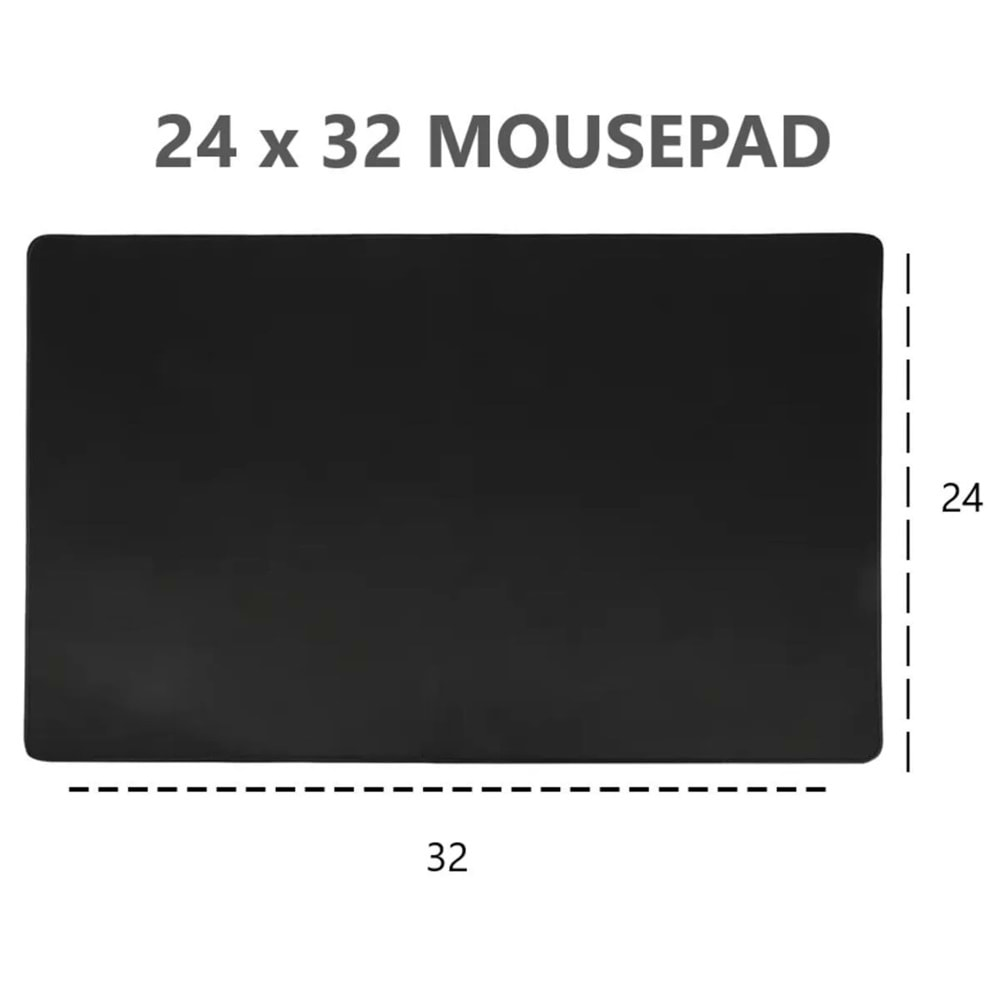 Kaymaz Tabanlı 24x32 Standart Siyah Mouse pad