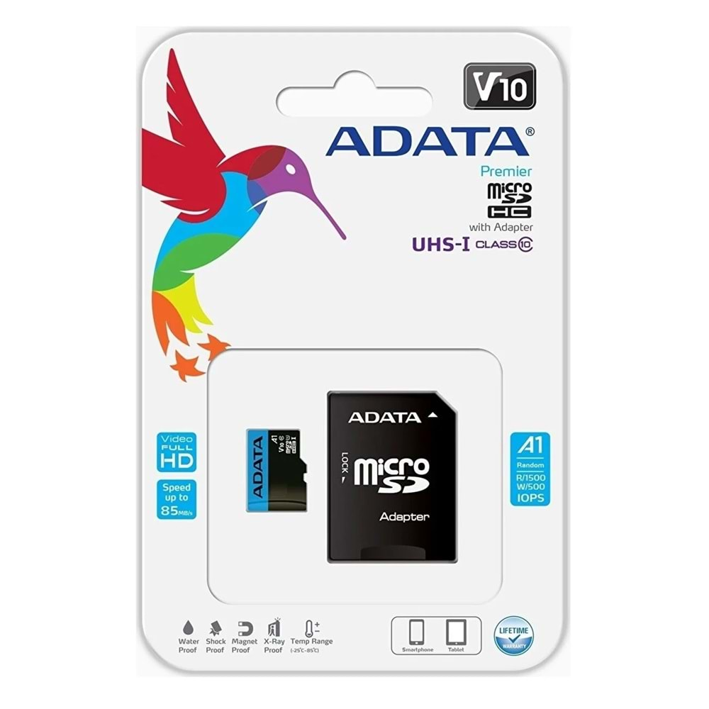 Adata 256GB Premier microSDXC Card with Adapter UHS-I Class10 V10 Hafıza Kartı