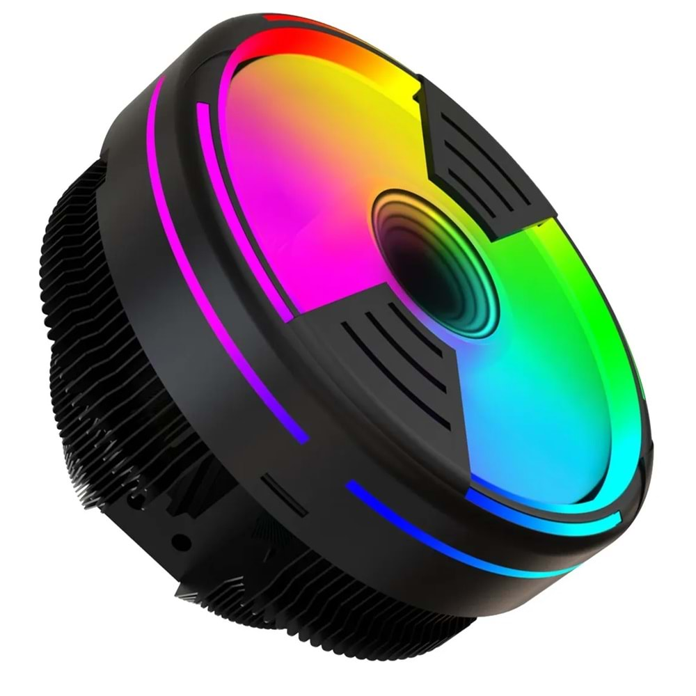 Tornado Rainbow 17 Modlu Ufo CPU İşlemci Fanı Intel AMD Uyumlu 130x130x95mm CPU Fan