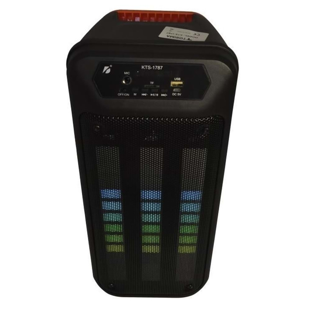 Torima Siyah RGB Ledli Bt/Usb/Tf Kartı/Fm Radyo/Tws Subwoofer Bluetooth Hoparlör Speaker