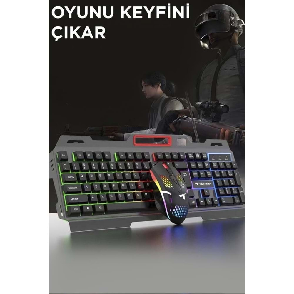 Torima TMK-06 Siyah Gaming Rgb Işıklı Kablolu Q Klavye ve Mouse Seti