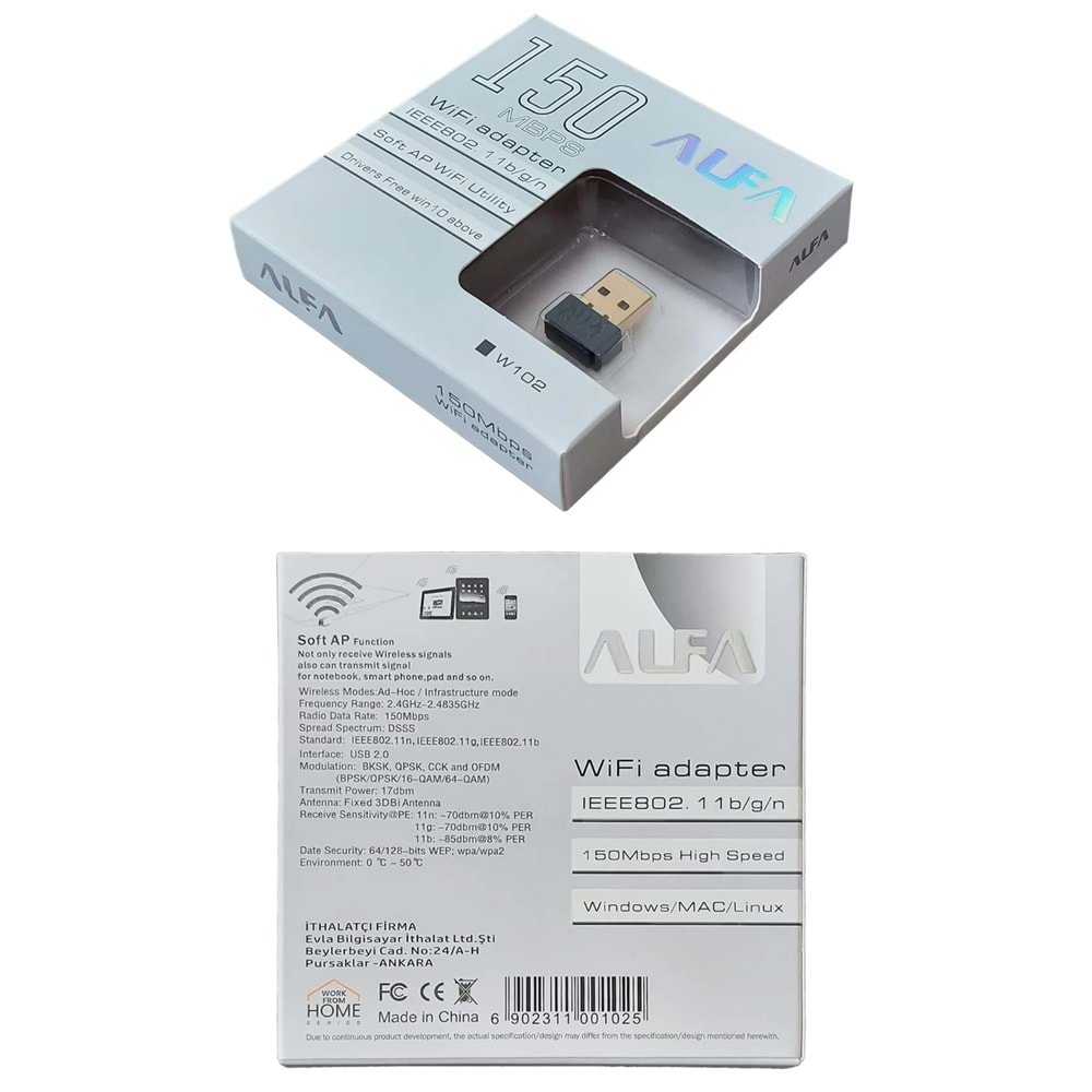 Alfanet Usb 150MBPS Mini Wireless Adapter