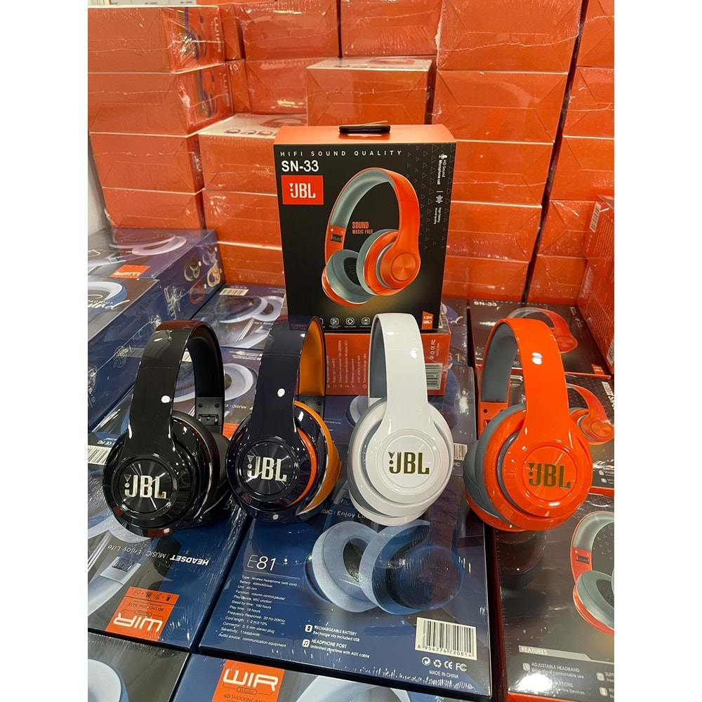 Jbl SN-33 Kafa Üstü Mikrofonlu Bluetooth Kulaklık