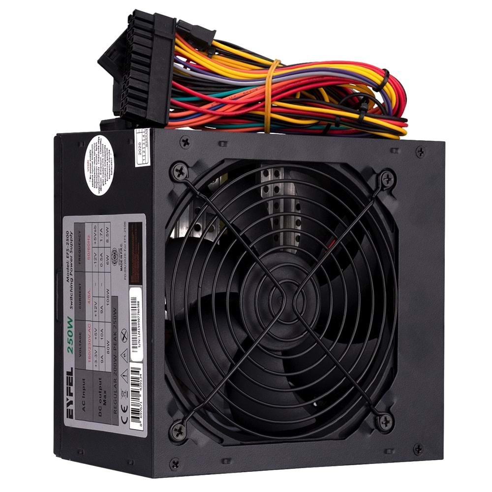 Eyfel 250W 2*Sata 12cm Fanlı Kutusuz Power Supply