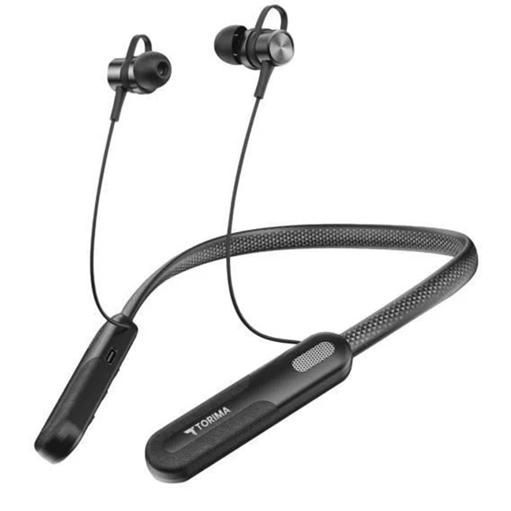 Torima 200 Saat Boyun Askılı Siyah Şarjlı Kablosuz Sporcu Bluetooth Kulaklık