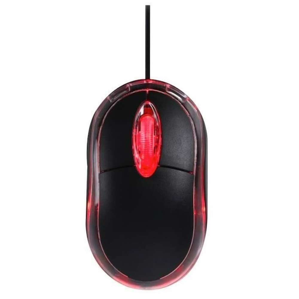 Torima Kablolu Mini Işıklı Siyah Optik Mouse