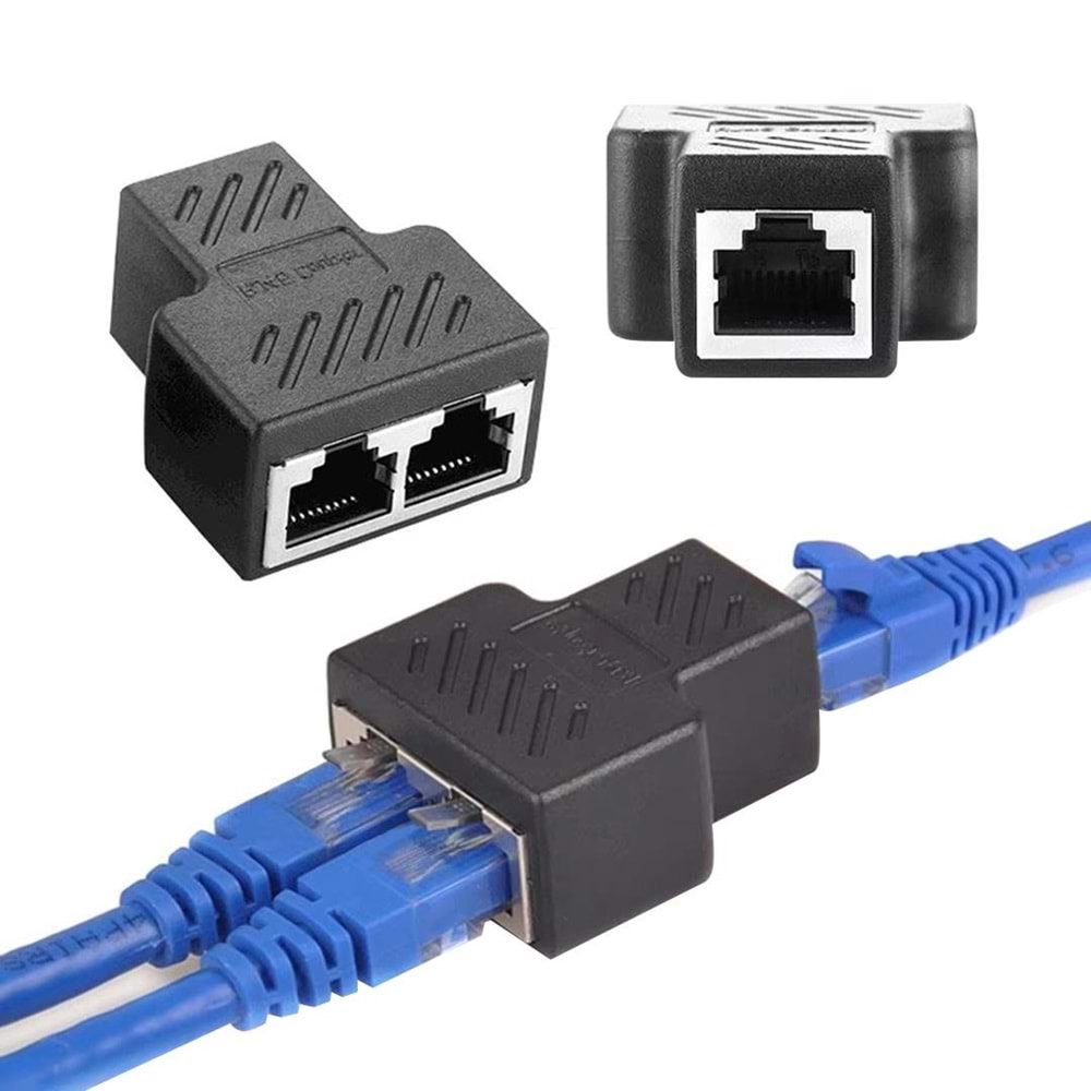 Alfanet Ethernet RJ45 TO 2X Çoklayıcı Dişi Splitter Adaptör