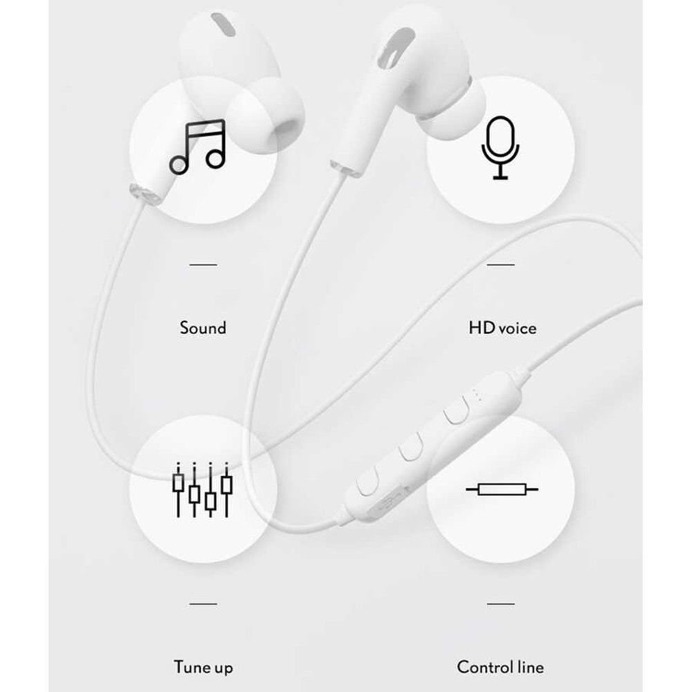 Blic Boyun Askılı Siyah Şarjlı Kablosuz Sporcu Bluetooth Kulaklık