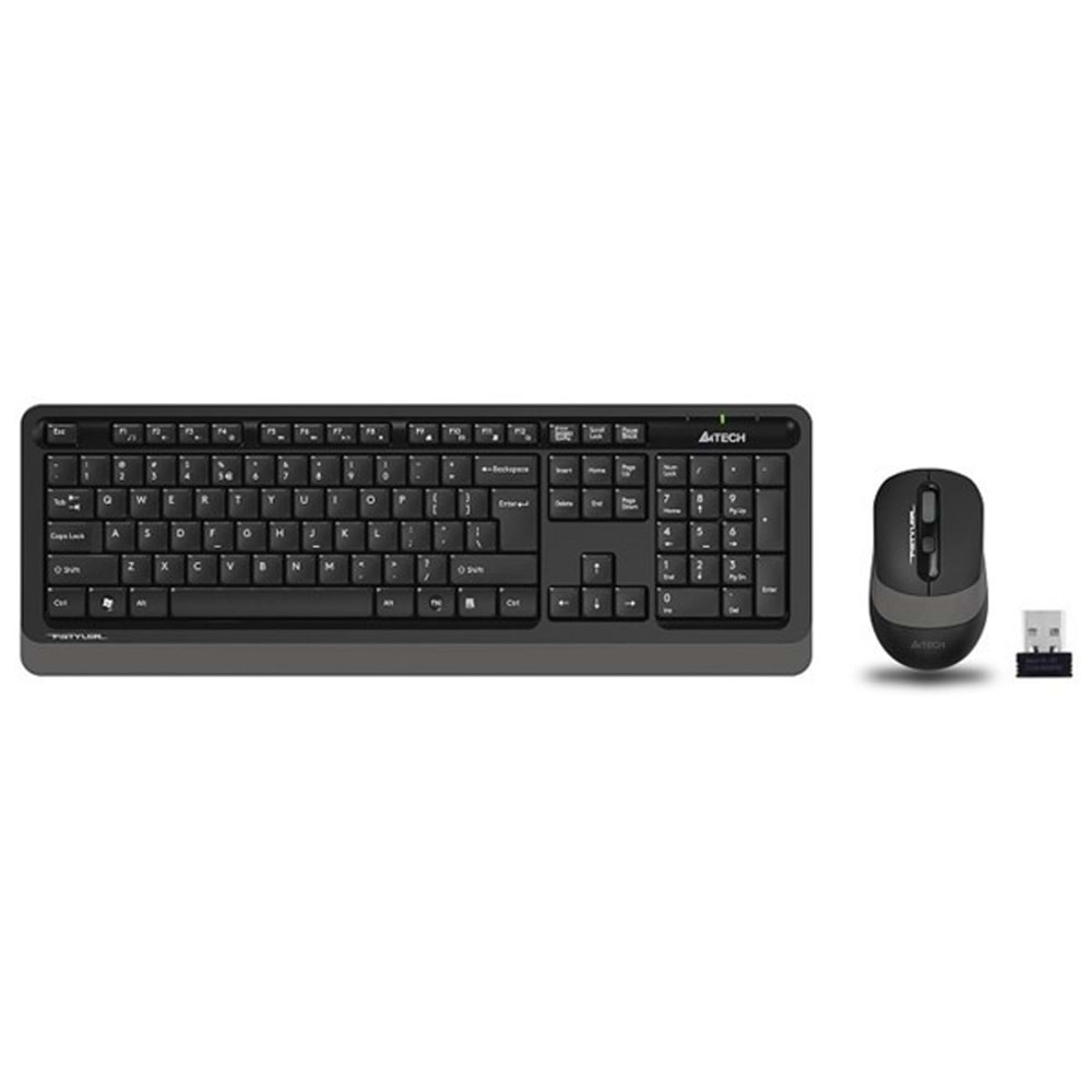 A4Tech Kablosuz Q Trk Optic Mouse Siyah/Gri Multimedya Klavye Mouse Set