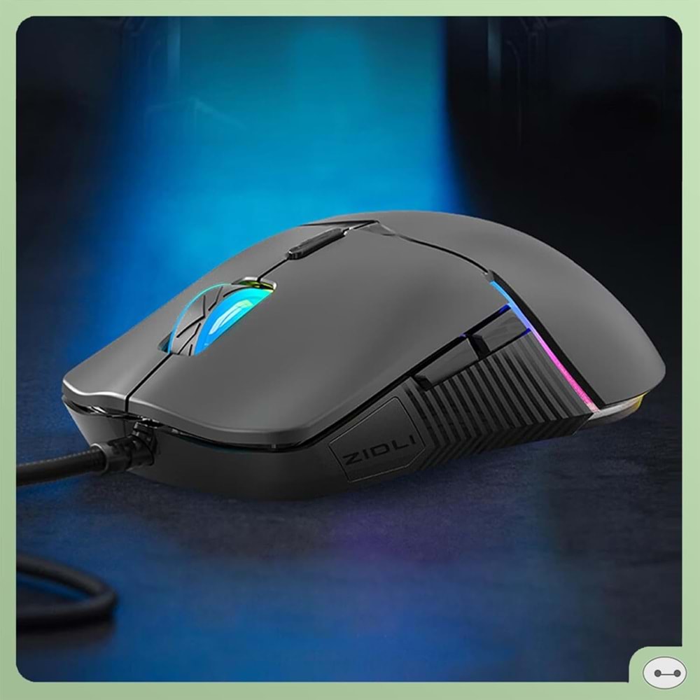 M80 Ergonomik Oyun Faresi - RGB Arka Işık - 8800 DPI - 6 Düğme - 3 milyon tıklama ömrü - 69 g ağırlığında | Siyah