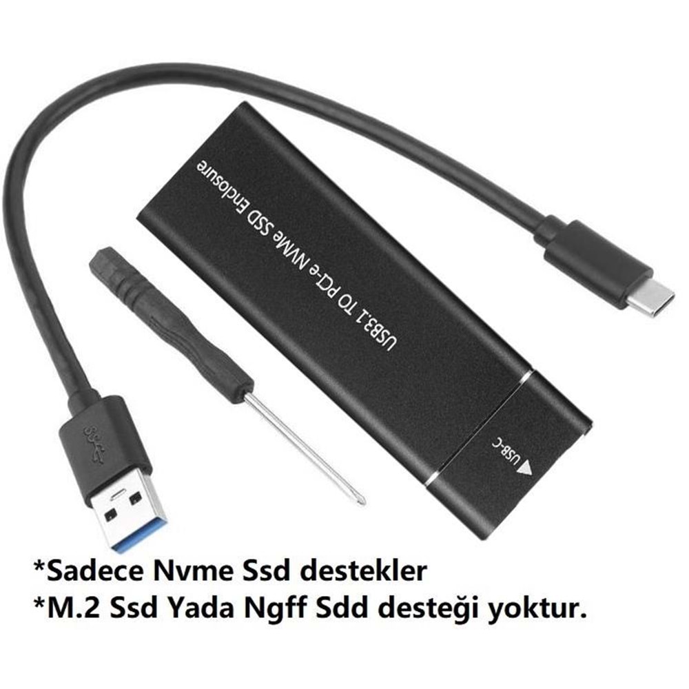 Alfanet Usb 3.1 Type-C To Nvme SSD M.2 M-Key Hard Disk Kutusu