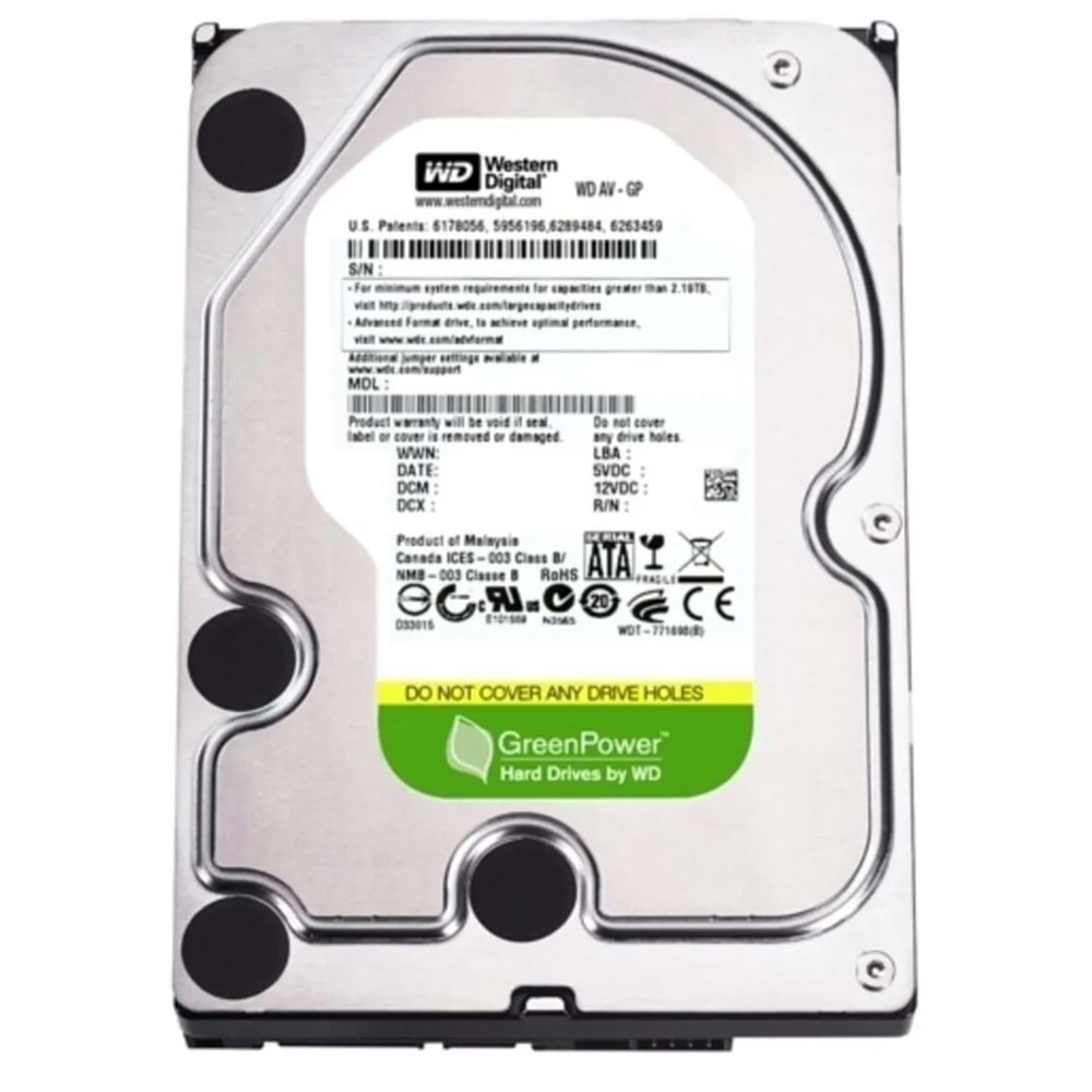 Western Digital Green SATA3.0 64MB 5400RPM 7/24 3.5