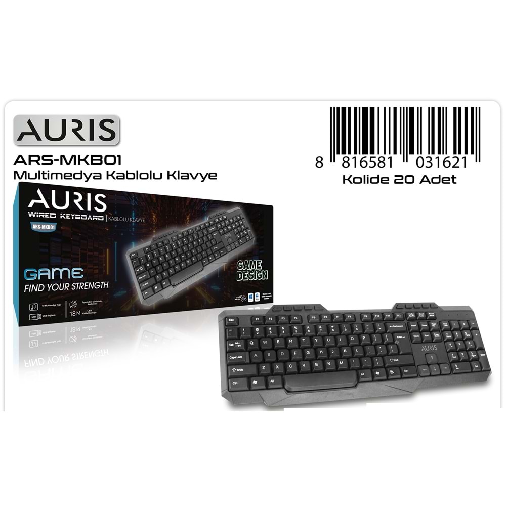Auris Multimedia Q Kablolu Klavye