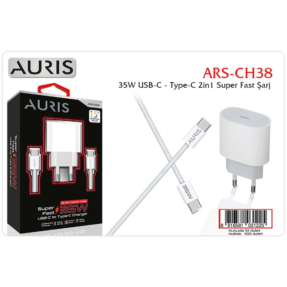 Auris CH38 35W Type-C İphone15 Super Fast Set