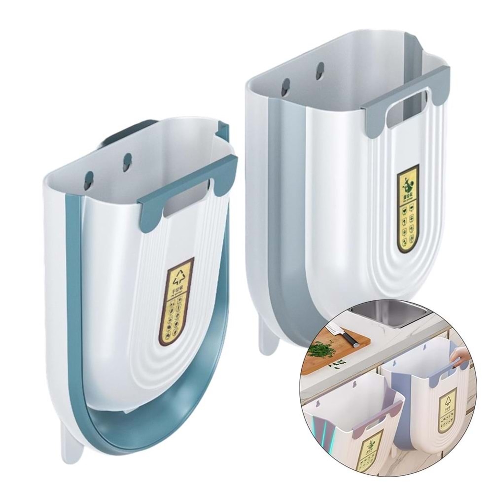 Katlanabilir Körüklü Mutfak Çöp Kovası