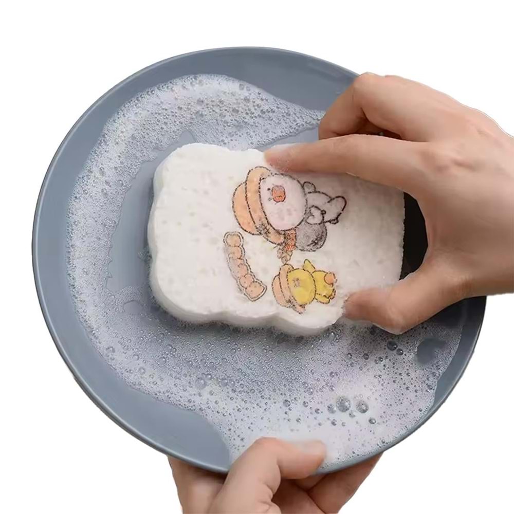 Bulaşık Yıkama Ovma Süngeri Sıkıştırılmış Organik Odun Hamuru