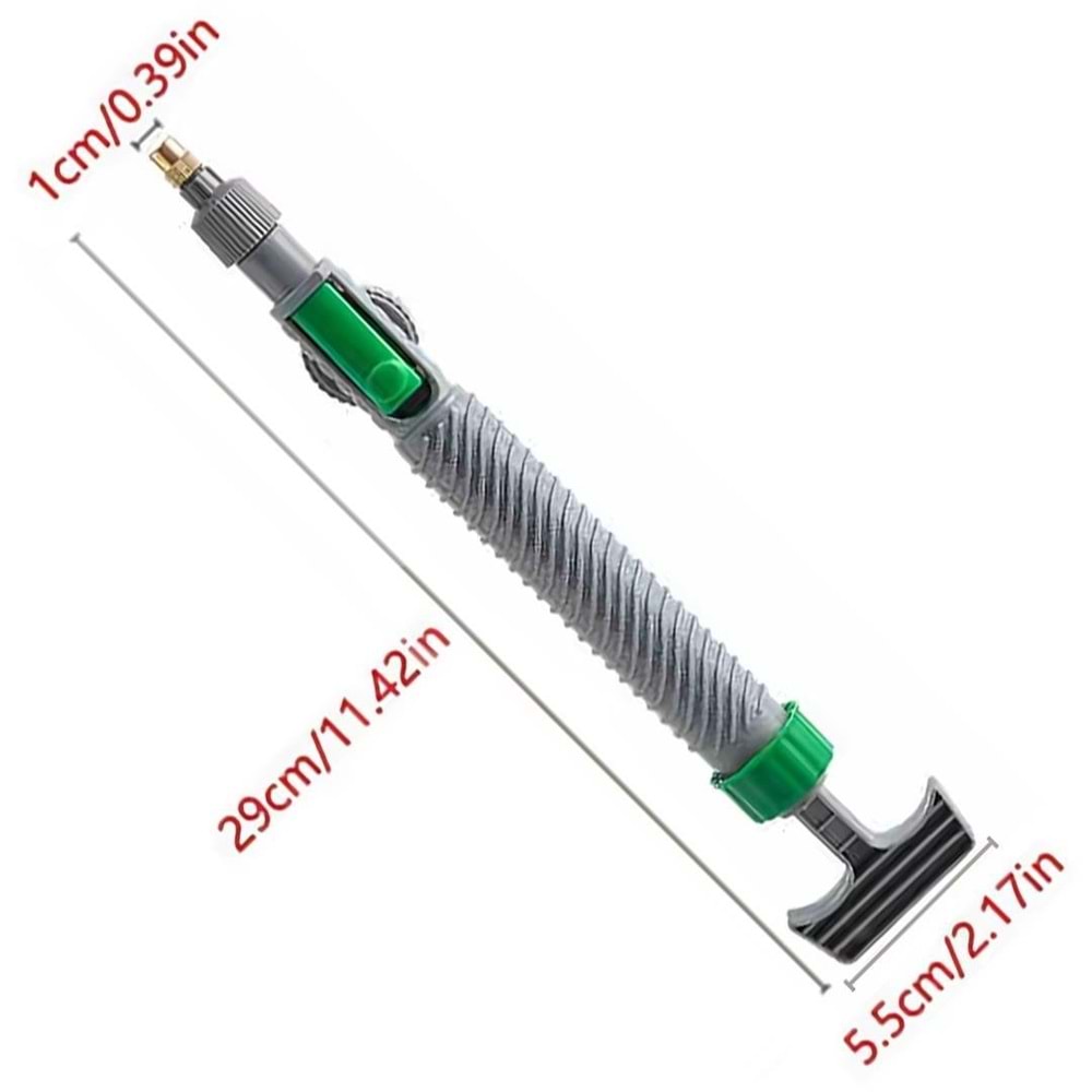 Ayarlanabilir Basınçlı Su Köpük Püskürtme Başlığı (Tüm Pet Şişelere Uyumlu)