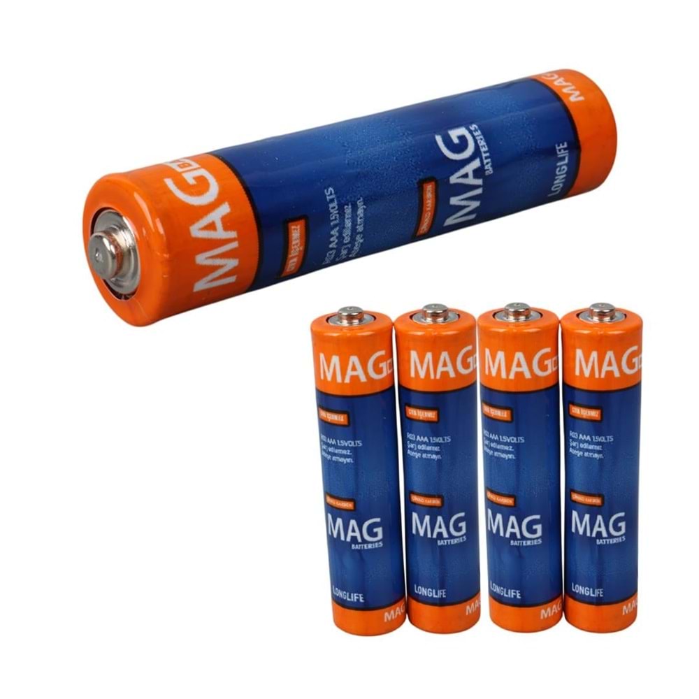 Mag Batteries Karbon Çinko AAA 4'lü İnce Kalem Kumanda Pili