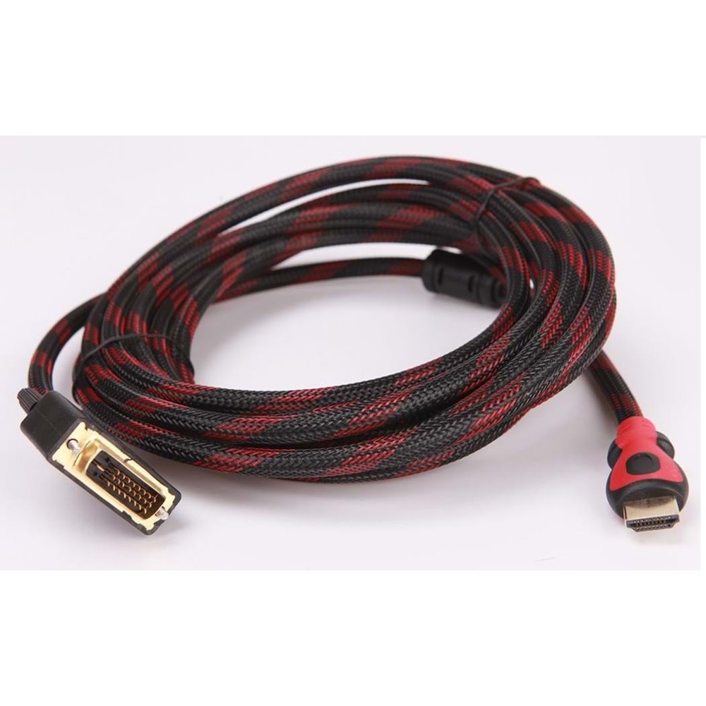 Hdmi To Dvi 24+1 Çevirici Dönüştürücü Monitör Kablosu 1.5 Metre