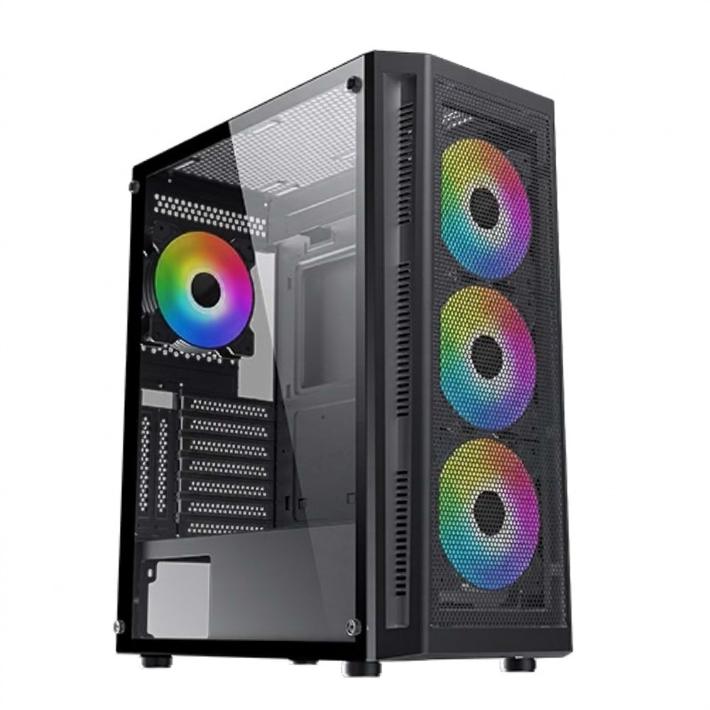 Drafter ARGB 500w 80Plus Power Supply 4 Fanlı Düğmeden Kumandalı Oyuncu Kasası