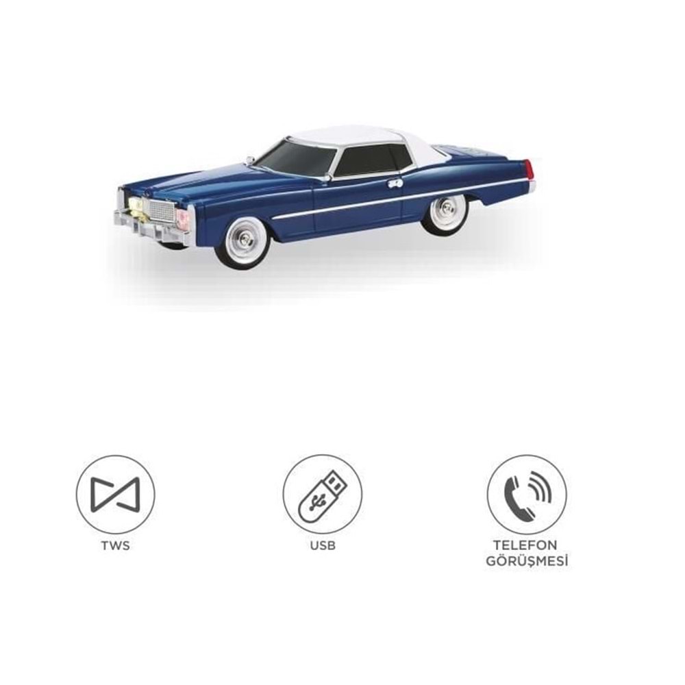 D83 Klasik Araba Usb-Tf-Fm Radyo Bluetooth Hoparlör Müzik Kutusu