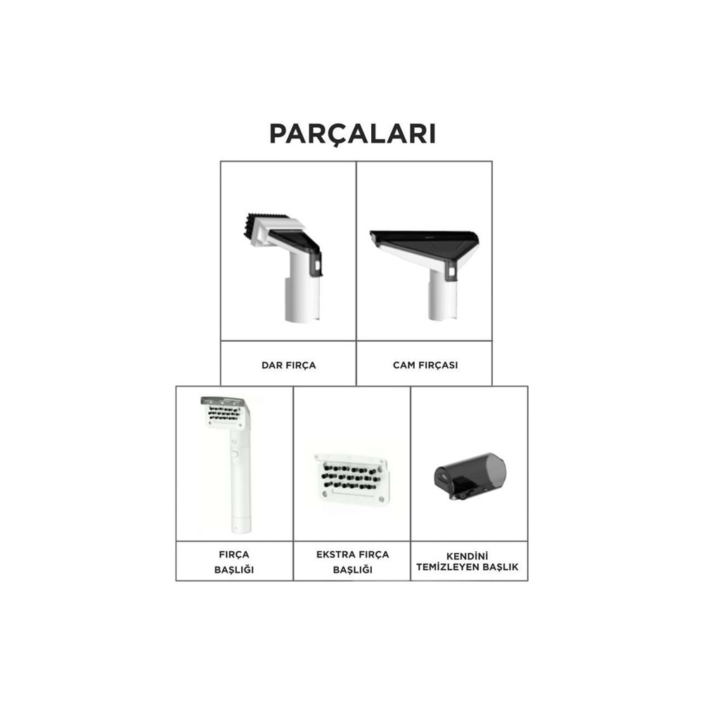 Torima Gri Buharlı Temizleyici Halı ve Koltuk Yıkama Cam Zemin Mutfak Temizleme Buhar Makinesi