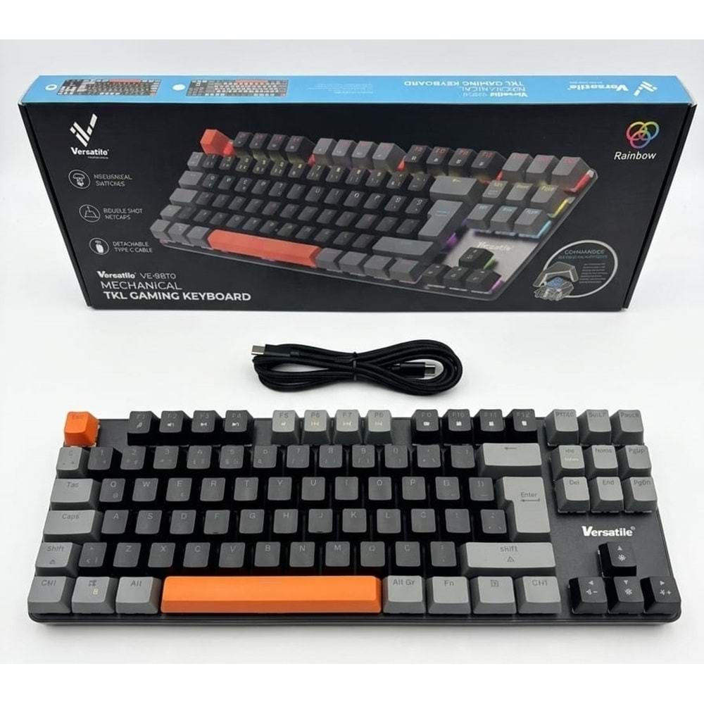 Versatile RGB Blue Switch Mekanik Gaming Usb Klavye