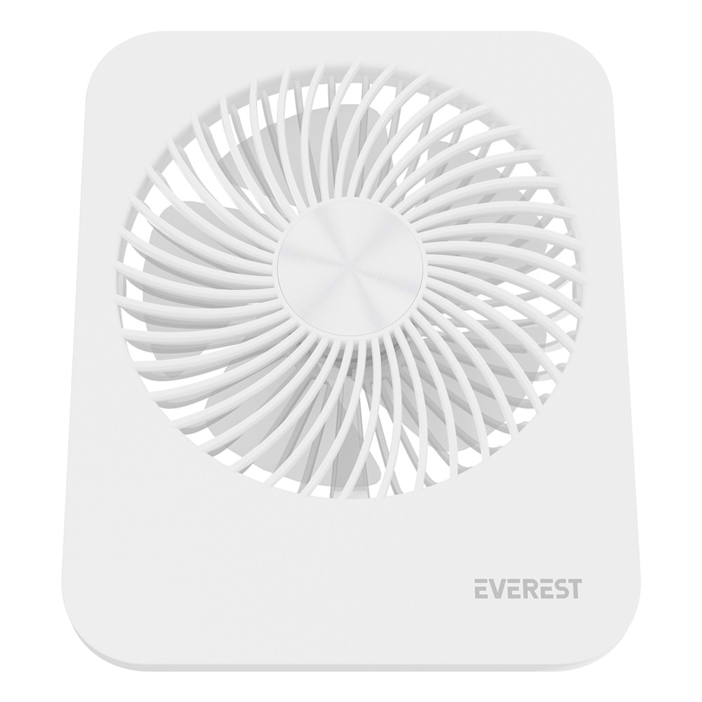 Everest Beyaz 2000mAh 4 Kademeli 4000RPM Hız Metal Ayak Masaüstü Usb Fan