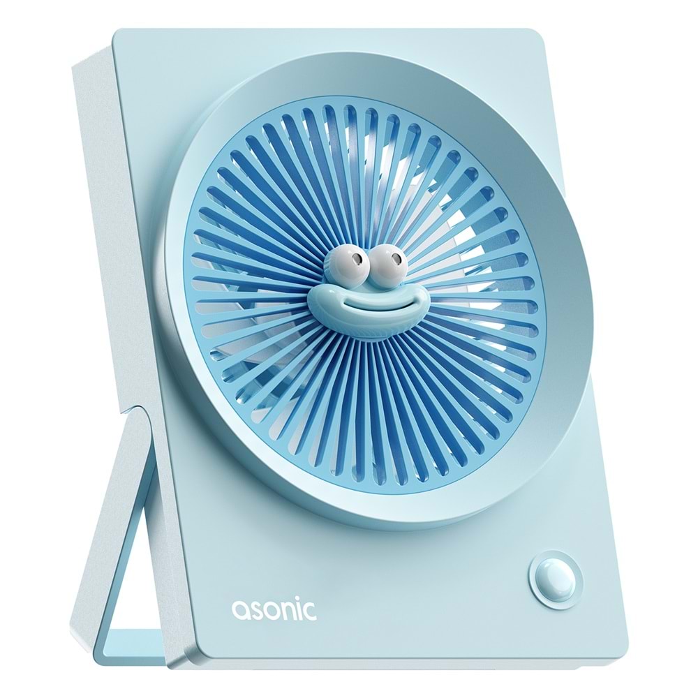 Asonic AFN23 Mavi 500mAh 3 Hız Kademeli Masaüstü Usb Fan