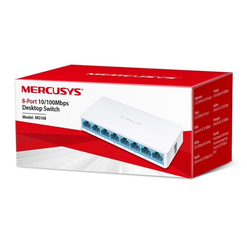 Mercusys 8 Port 10/100 Mbps Switch