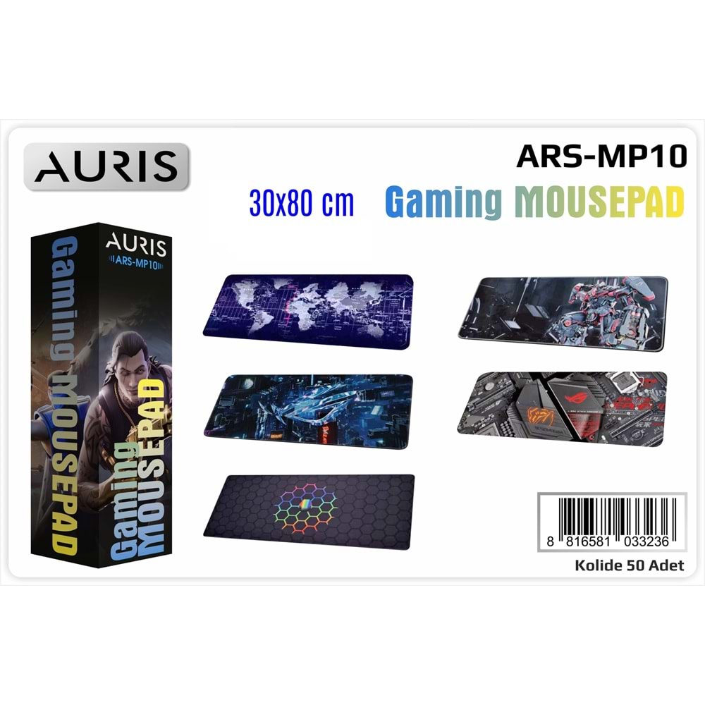 Auris Kaymaz Tabanlı Desenli 30x80 Oyuncu Mouse pad