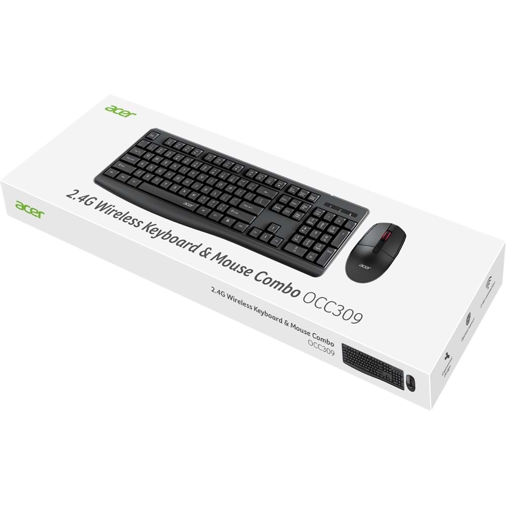 Acer Siyah 2.4G Kablosuz Klavye+Mouse Set
