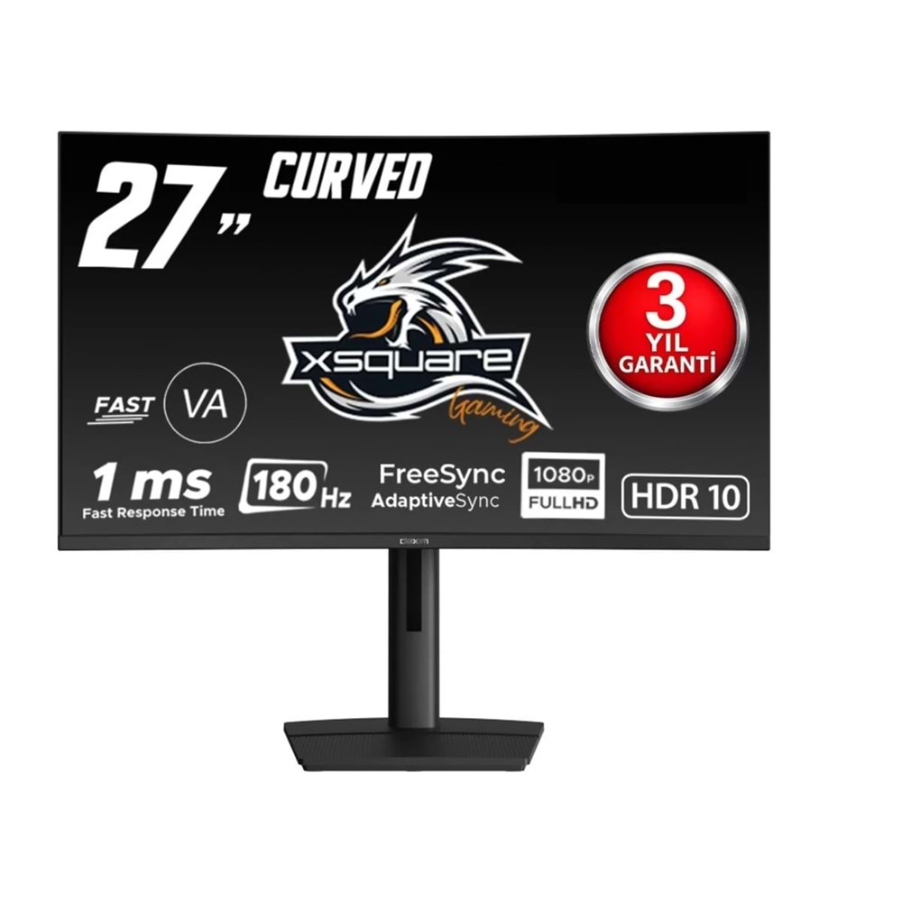 Dexim 27'' 180Hz 1ms FHD HDMI DP HDR Low Blue Light FreeSync Fast VA Curved Gaming Monitör