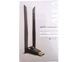 Alfanet Çift Antenli 2.4Ghz 40mt. Yüksek Çekim Usb 300Mbps Wifi Adaptör