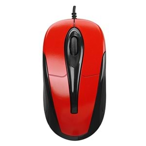 Everest Usb Kablolu Siyah/Kırmızı Mouse