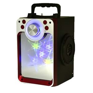 KTS-822S Ledli Kumandalı Bluetooth Hoparlör Usb-Tf-Fm Radyo Rgb Siyah Müzik Kutusu