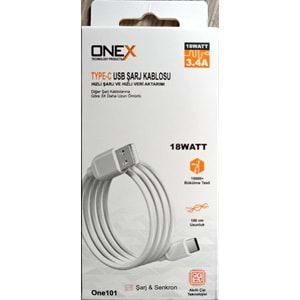 Onex 18w Type-c 3.4A 1mt. Usb Hızlı Şarj Data Kablosu