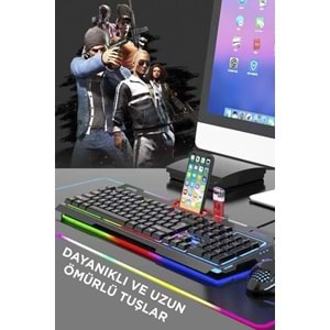 Torima TMK-06 Siyah Gaming Rgb Işıklı Kablolu Q Klavye ve Mouse Seti