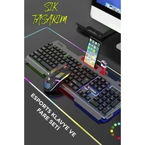 Torima TMK-06 Siyah Gaming Rgb Işıklı Kablolu Q Klavye ve Mouse Seti