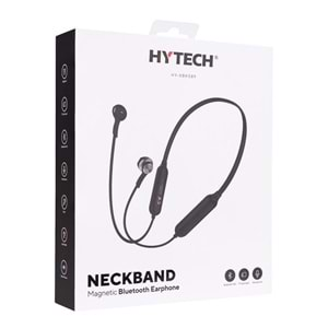 Hytech Siyah TF Kartlı Mıknatıslı Bluetooth Spor Kulak içi Kulaklık Mikrofon