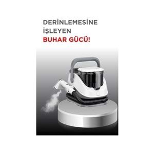Torima Gri Buharlı Temizleyici Halı ve Koltuk Yıkama Cam Zemin Mutfak Temizleme Buhar Makinesi